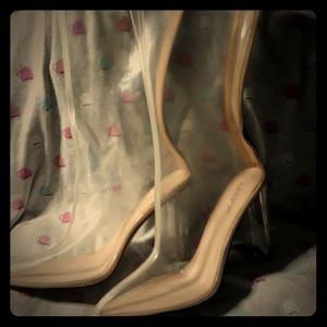 Clear calve boots size 10
